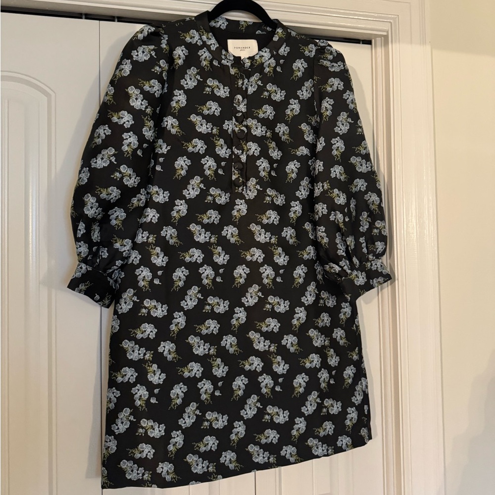 Tuckernuck Black and Blue Floral Mini Dress